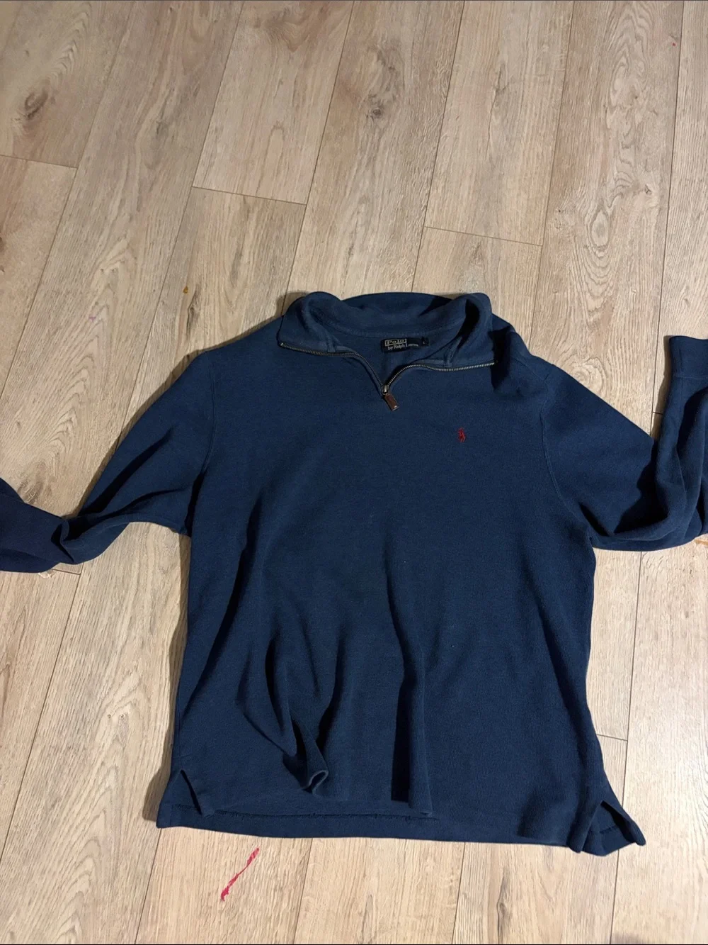Ralph Lauren Navy Long-Sleeve Quarter-Zip Polo